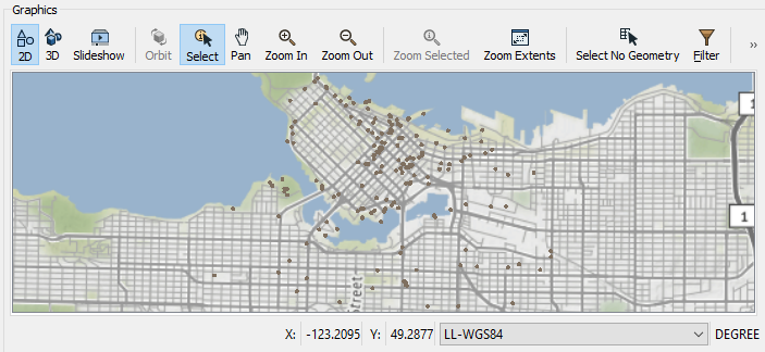 Visual Preview with terrain background map